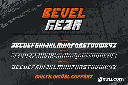 Bevel Gear - Layered Racing Font ENPQ9AQ