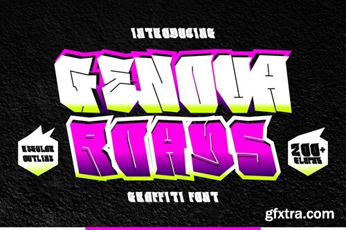 Genova Roads - Bold Graffiti Font M97N8CV