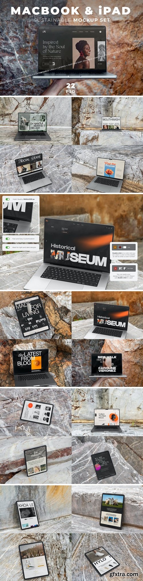 MacBook &amp; iPad MockUp Set 7ST6HZ6