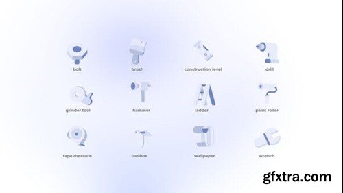 Videohive Repair Tools - Flat Icons 49204001