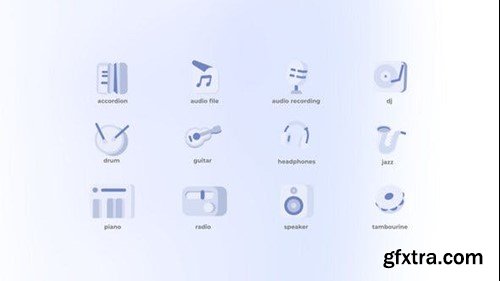 Videohive Music - Flat Icons 49203275