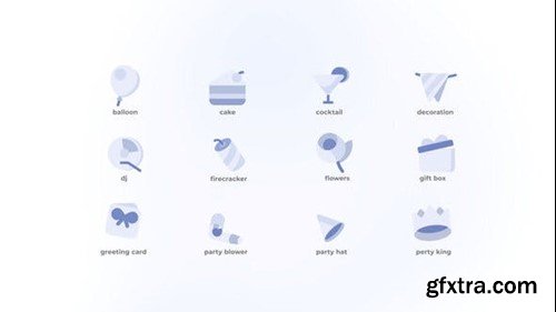 Videohive Party - Flat Icons 49203302