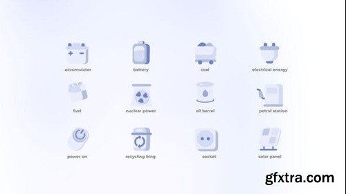 Videohive Power and Energy - Flat Icons 49203850