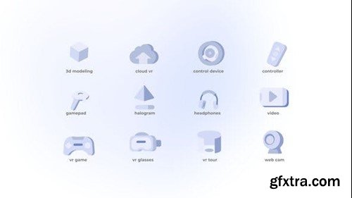 Videohive Virtual Reality - Flat Icons 49204354