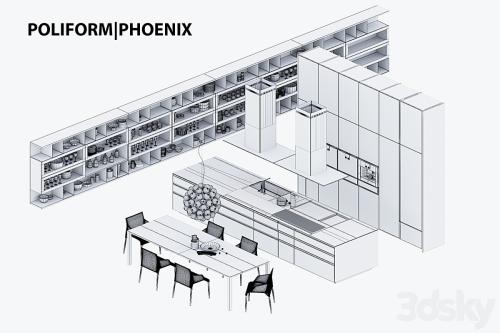 Kitchen Poliform Varenna Phoenix 2 (vray, corona)