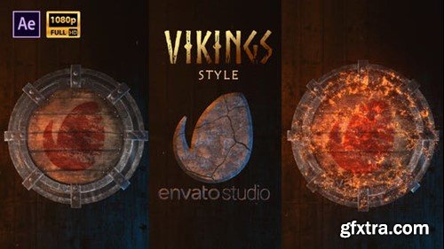Videohive Vikings Style Cinematic Shield Logo Reveal 24003501