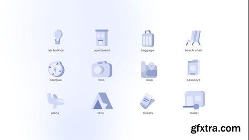 Videohive Travel - Flat Icons 49204332