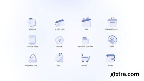 Videohive Shopping - Flat Icons 49204204