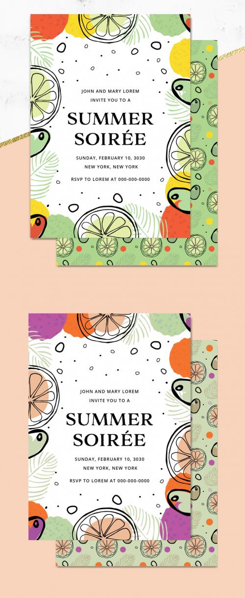 Summer Soiree Party Invitation Layout - 242748331