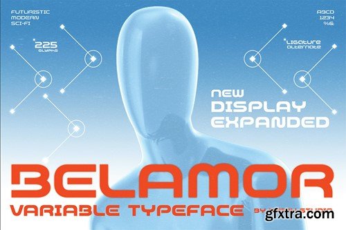 Belamor - Futuristic Variable Typeface CUUURNC