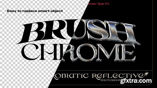 Y2K Glossy Chrome Type FX - Photoshop Text Effect 3FPLJJX