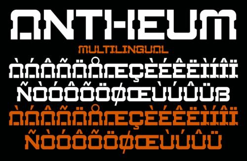 Antheum - A Modern Techno Font