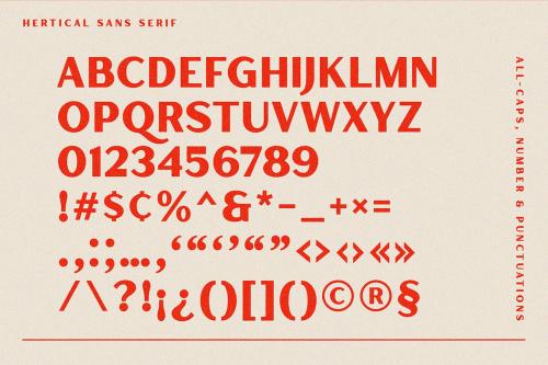 Hertical - Crafted Display Font