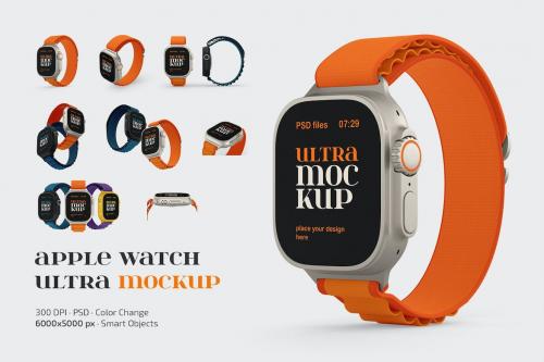 Apple Watch Ultra Mockup Set