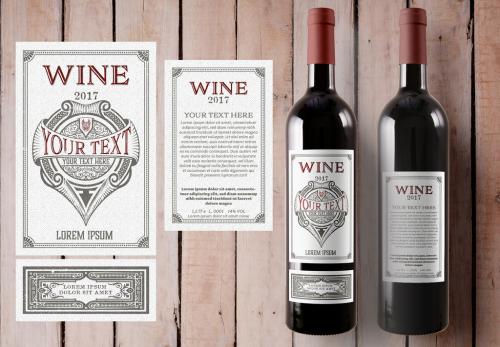 Vintage Wine Label Layout - 243546380