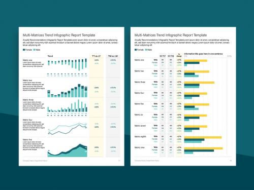 Multiple Metric Report Infographic Layout - 243566801