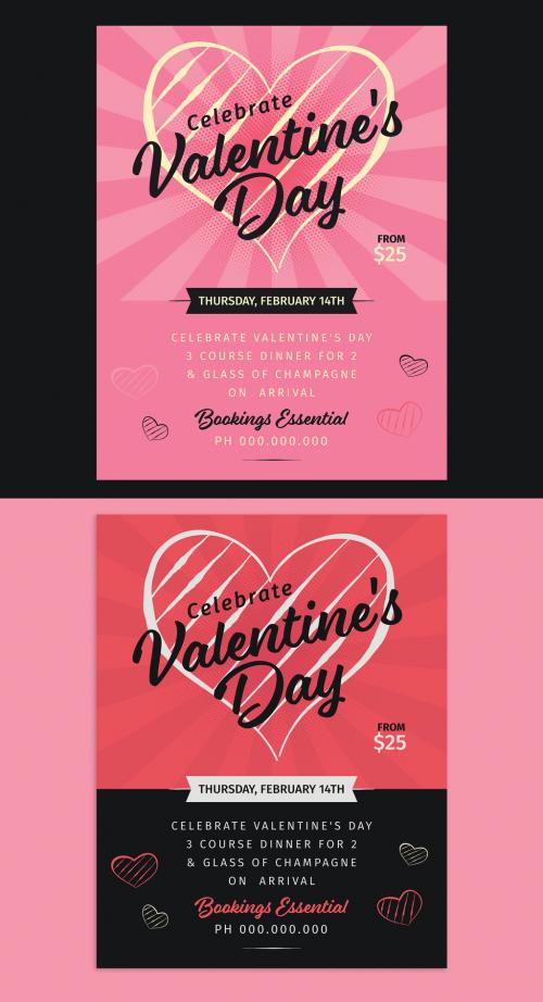 Valentine's Day Flyer Layout - 243569145