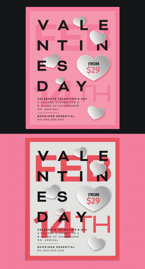 Valentine's Day Flyer Layout - 243569159