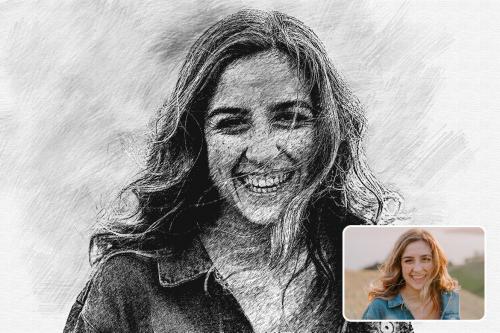 Pencil Drawing Photo Effect