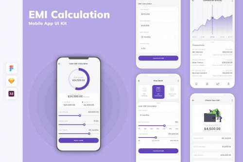 EMI Calculation Mobile App UI Kit