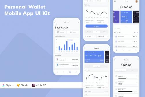 Personal Wallet Mobile App UI Kit