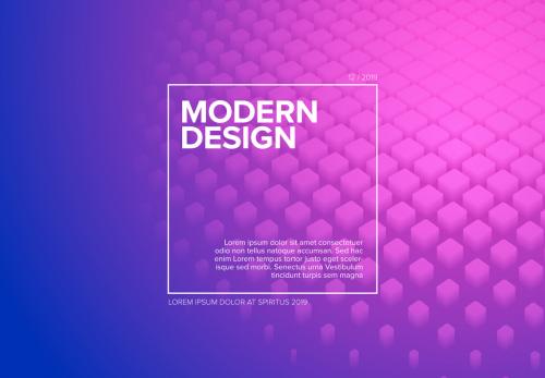 Abstract Flyer Layout with Colorful Gradient - 244618145