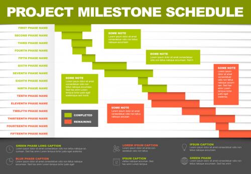 Project Milestone Schedule Infographic Layout - 244619585