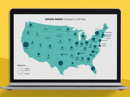 USA Map Infographic Layout - 245000146