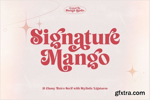 Signature Mango - Retro Serif Font 3ZM7RGM