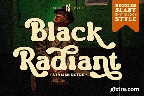 Black Radiant - Retro Header Font XN3H93F