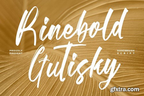 Rinebold Gutisky Handbrush Script Font KSZ997X