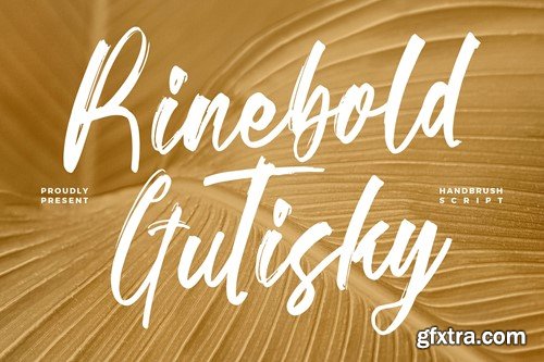 Rinebold Gutisky Handbrush Script Font KSZ997X