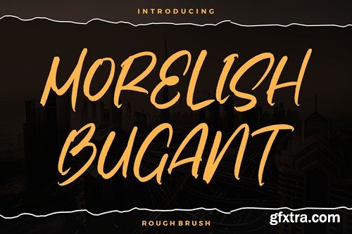 Morelish Bugant Rough Brush Font 8QGEDVJ