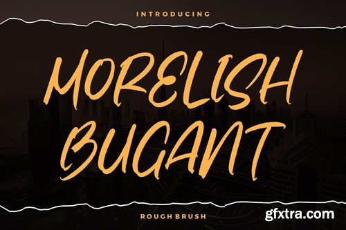 Morelish Bugant Rough Brush Font 8QGEDVJ