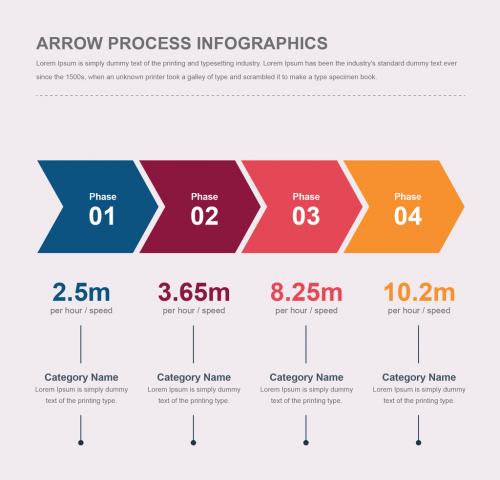 4 Step Arrow Process Infographic - 245244928