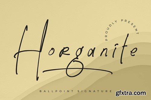 Horganite Ballpoint Signature Font KJSZD28