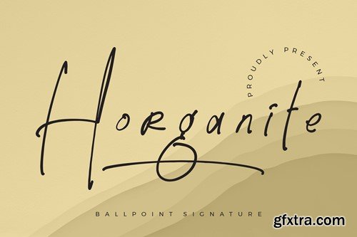 Horganite Ballpoint Signature Font KJSZD28