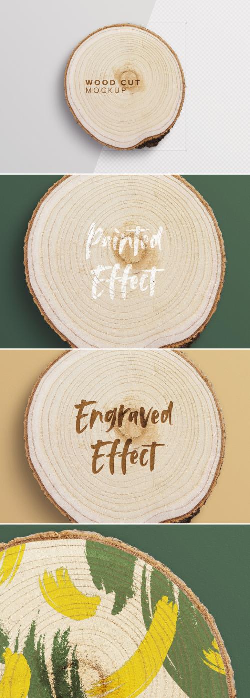 Wood Slice Mockup - 245245811