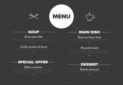 Minimalist Menu Layout - 245448587