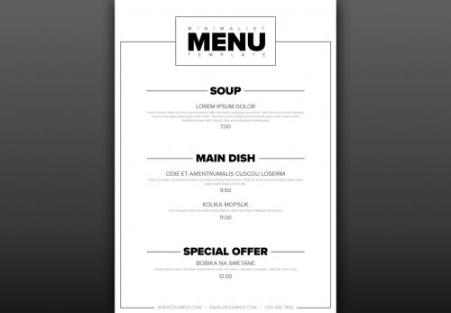 Minimalist Menu Layout - 245448652