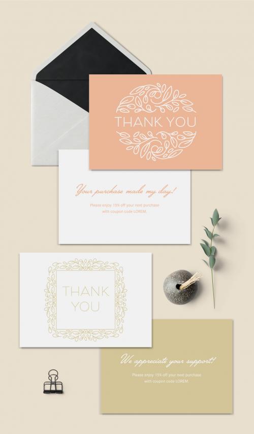 Set of Thank You Card Layouts - 245983843