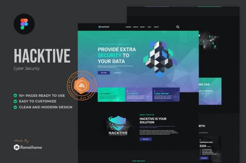 Hacktive - Cyber Security Service Figma Template