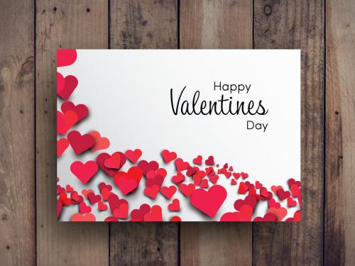 Valentine's Card with Hearts - 246030526