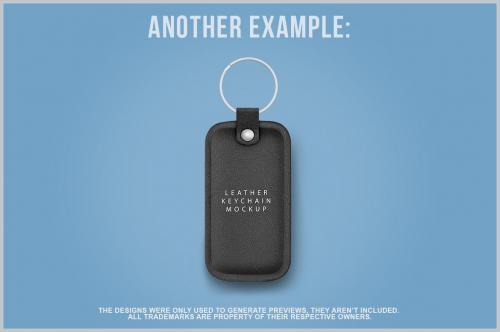 Leather Keychain Mockup