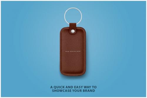 Leather Keychain Mockup