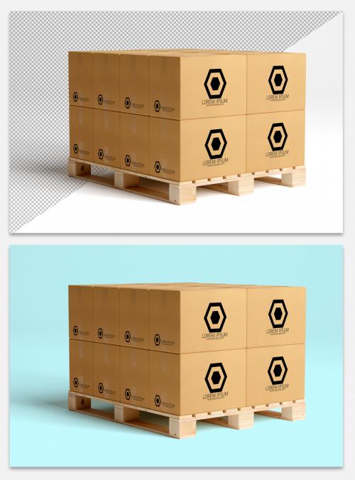 Cardboard Boxes Mockup - 246063139