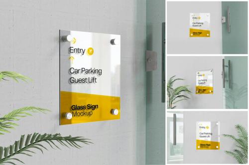 Glass Sign Mockup