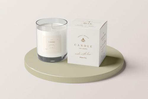 Candle &amp; Box Mockup