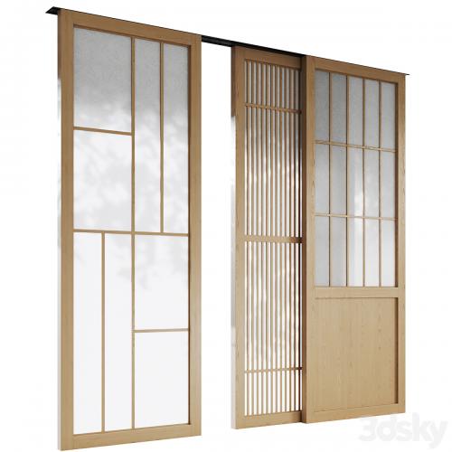 Decorative sliding partition shoji Japanese 5