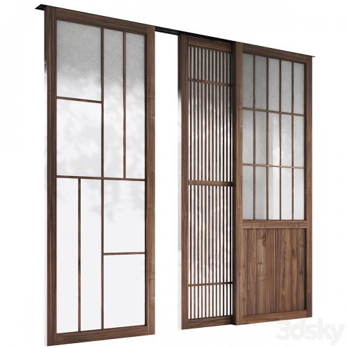 Decorative sliding partition shoji Japanese 5